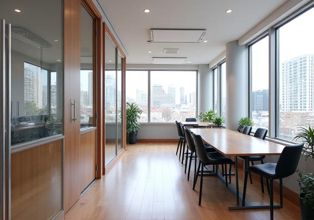 The same Gastown office, now fully restored, clean, and modern.