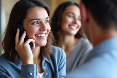 Restoration expert on the phone with a client.